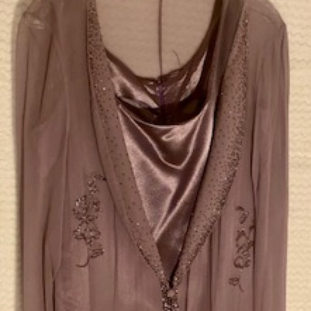 Two Piece Purple Evening Dress